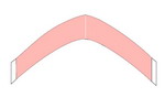 5" Super Wide A Contour Red Liner Clear Hairpiece Tape